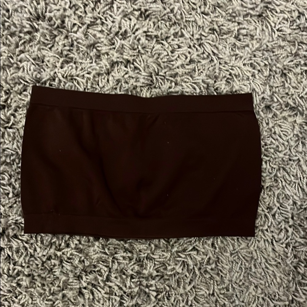 Brown Bandeau Top